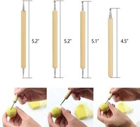 img 1 attached to Sturdy Toolkit for Polymer Clay Carving and Chipping - Double Sided Tools Set 🛠️ for Pottery, Clay Sculpting, and Beginners - Complete with Carrying Case, Artist Apron Cloth - Black