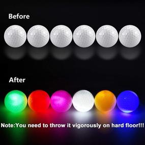 img 2 attached to Set of 6 Long-Lasting Glow-in-the-Dark Golf Balls | LED Flashing Bright Night Golf Balls in 6 Colors for Outdoor Sport and Golfing