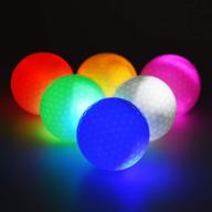 set of 6 long-lasting glow-in-the-dark golf balls | led flashing bright night golf balls in 6 colors for outdoor sport and golfing логотип