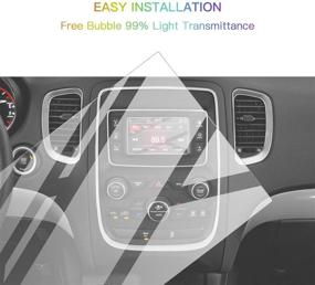 img 3 attached to 📱 Dodge Durango Uconnect Navigation Display Screen Protector - Anti-Explosion Tempered Glass Film, 9H Hardness, Anti-Glare & Scratch Resistant, HD Clear LCD GPS Touch Screen Protective Foil (5-Inch)