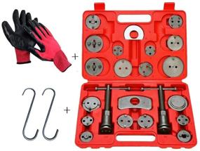 img 4 attached to 🔧 POLEMOTOR 27pcs Disc Brake Piston Caliper Compressor Rewind Wind Back Tool Kit with Case and Gloves – Universal Professional Toolset for Brake Pad Replacement