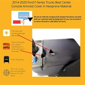 img 1 attached to Авточехол для консоли - подходит для Ford F-150 2015-2021. Чехол для подлокотника центральной консоли из водонепроницаемой неопреновой ткани (коричневый).