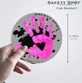 img 1 attached to Safety Spot Magnet Handprint Background Travel Gear for Travel Beds