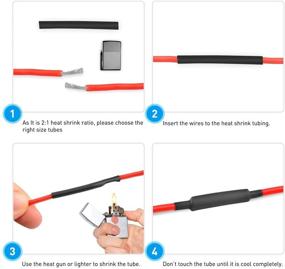 img 2 attached to 🔥 Nilight - 50005R Heat Shrink 2:1 Electric Insulation Tube Kit: Flame Retardant Wrap Cable Sleeve, 560pcs, 5 Colors, 12 Sizes, with Storage Box, 2 Years Warranty