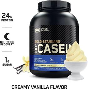 img 2 attached to Optimum Nutrition Gold Standard 100% Micellar Casein Protein Powder - Slow Digesting, Keeps You Feeling Full, Enhances Overnight Muscle Recovery, Creamy Vanilla Flavor, 4 lbs (Packaging Varies)