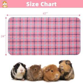 img 4 attached to SCENEREAL Guinea Pig Cage Liners - Plaid Pet Bedding &amp; Litter, Highly Absorbent Pee Pad for Guinea Pig Hamster and Small Pets – Durable and Water-Resistant