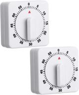 2-pack 60-minute kitchen timer - 1 hour visual clock timer, mini countdown timer with loud voice and auto-off - mechanical timer for kitchen, homework, exercise logo