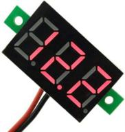 mini 3 digital led voltmeter: accurate dc 2.5-30v red volt voltage meter for measuring power logo