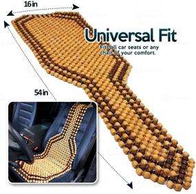 img 2 attached to 🚗 Zone Tech Set of 2 Premium Double Strung Two Tone Wooden Beaded Car Seat Cushion - Ultimate Comfort with Massaging Benefits