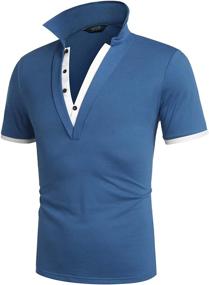 img 2 attached to 👕 COOFANDY Men's V Neck Short Sleeve T Shirt: Designed Clothing and Shirts for Stylish Men