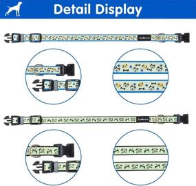 img 1 attached to 🐶 Glow-in-The-Dark Dog Collar Set: SCENEREAL Cute Lighted Puppy Collar for Small-Medium Dogs - 2 Pack, Adjustable and Stylish!