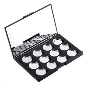 img 4 attached to 🎨 Allwon Empty Magnetic Eyeshadow Makeup Palette with Mirror and 12Pcs 26mm Round Metal Pans: Organize and Customize Your Perfect Eyeshadow Collection