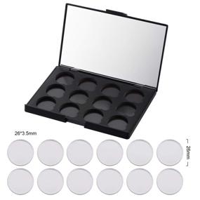 img 1 attached to 🎨 Allwon Empty Magnetic Eyeshadow Makeup Palette with Mirror and 12Pcs 26mm Round Metal Pans: Organize and Customize Your Perfect Eyeshadow Collection