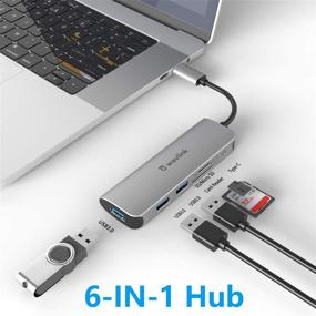 img 3 attached to 🔌 WAVLINK USB C Hub: 6-in-1 Type C Adapter with USB 3.0 Ports, SD/TF Card Reader & 65W Power Delivery - For MacBook Air/Pro and Type-C Windows Laptop