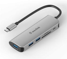 img 4 attached to 🔌 WAVLINK USB C Hub: 6-in-1 Type C Adapter with USB 3.0 Ports, SD/TF Card Reader & 65W Power Delivery - For MacBook Air/Pro and Type-C Windows Laptop