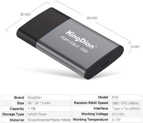 img 3 attached to 💾 KingDian 1TB Портативный твердотельный накопитель SSD USB 3.0, Внешнее хранилище для улучшенной производительности