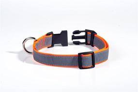 img 1 attached to 🐶 Medium Large Petflect Reflective Dog Collar for Enhanced Visibility