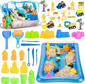 img 4 attached to 🏗️ Bikilins Toy Sandbox Construction Set: Building fun for Toddlers