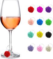 🍷 pheila wine glass drink markers: stylish party supplies for cocktails, martinis & champagne flutes - perfect wine tasting party decoration and gift logo