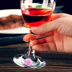 img 2 attached to 🍷 PheiLa Wine Glass Drink Markers: Stylish Party Supplies for Cocktails, Martinis & Champagne Flutes - Perfect Wine Tasting Party Decoration and Gift