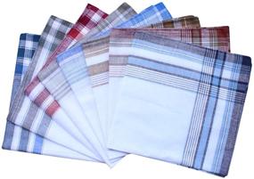 img 4 attached to Striped Border Classic Handkerchiefs Variety Pack