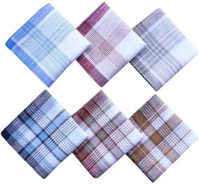 img 3 attached to Striped Border Classic Handkerchiefs Variety Pack