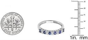 img 1 attached to Diamond Sapphire Anniversary Stackable Wedding