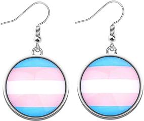 img 4 attached to 🌈 CHOORO LGBT Rainbow Pride Earring Set - LGBTQ+ Jewelry for Bisexual, Transgender, and Gay Pride Gift