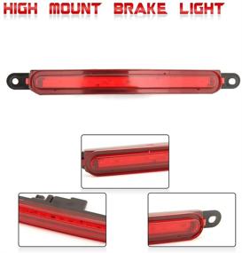 img 3 attached to 🚦 Clidr LED High Mount 3rd Brake Light Rear Lamp for Mitsubishi Lancer EVO 2008-2016 - Upgraded Third Brake Bumper Light Stop Lamp (Red Shell)