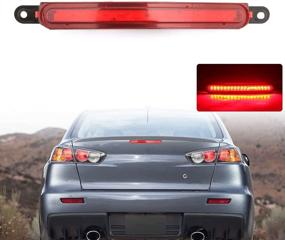 img 4 attached to 🚦 Clidr LED High Mount 3rd Brake Light Rear Lamp for Mitsubishi Lancer EVO 2008-2016 - Upgraded Third Brake Bumper Light Stop Lamp (Red Shell)