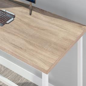 img 1 attached to 🖥️ Lauraland L Shaped Desk 55 Inch Oak - L-Shaped Computer Desk for Home Office, Gaming Table, Workstation, Laptop Study Corner Table.