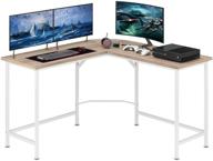 🖥️ lauraland l shaped desk 55 inch oak - l-shaped computer desk for home office, gaming table, workstation, laptop study corner table. логотип