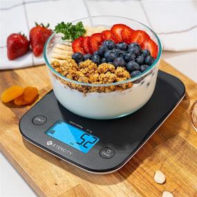 img 2 attached to Etekcity Food Kitchen Scale - Digital Weight in Grams and Ounces for Cooking, Baking, Meal Prep, and Diet - Medium Size - Black