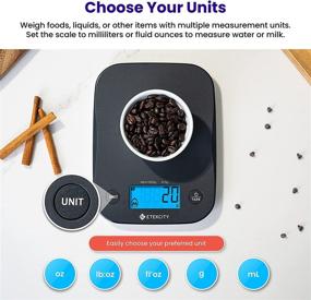 img 1 attached to Etekcity Food Kitchen Scale - Digital Weight in Grams and Ounces for Cooking, Baking, Meal Prep, and Diet - Medium Size - Black