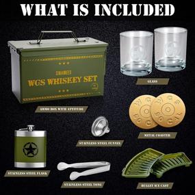 img 1 attached to 🥃 SINAMEES Ammo Can Whiskey Glass Set – The Ultimate Gift for Whiskey Lovers!