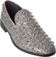 👞 sparko16 fashion loafer: the ultimate silver glitter dress shoes logo