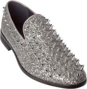 img 4 attached to 👞 Sparko16 Fashion Loafer: The Ultimate Silver Glitter Dress Shoes