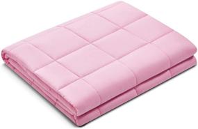 img 3 attached to 👧 Premium Pink Weighted Blanket for Kids, 40''x60'', 10lbs – Ideal for Children Weighing 80-125 lbs – Made with Premium Cotton and Glass Beads