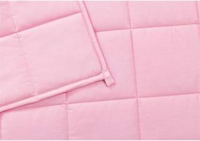 img 1 attached to 👧 Premium Pink Weighted Blanket for Kids, 40''x60'', 10lbs – Ideal for Children Weighing 80-125 lbs – Made with Premium Cotton and Glass Beads