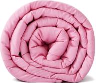 👧 premium pink weighted blanket for kids, 40''x60'', 10lbs – ideal for children weighing 80-125 lbs – made with premium cotton and glass beads logo