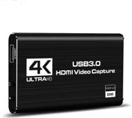 🎥 карта захвата hdmi высокого разрешения: полноценный hd видео/аудио записывающий адаптер для пк, mac os, linux - адаптер 1080p 60fps, карта захвата игр, устройство для записи видео в прямом эфире. логотип