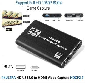 img 3 attached to 🎥 Карта захвата HDMI высокого разрешения: полноценный HD видео/аудио записывающий адаптер для ПК, Mac OS, Linux - адаптер 1080P 60fps, карта захвата игр, устройство для записи видео в прямом эфире.