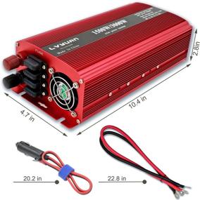 img 3 attached to 🔌 Cantonape 1500W/3000W DC 12V to 110V AC Power Inverter: Dual Outlets, USB Adapter, Replaceable Fuses - Ideal for Car, Home, Truck, Outdoor Use