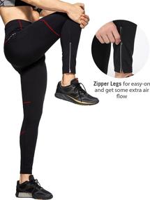 img 2 attached to 🏃 BALEAF Men's Thermal Fleece Running Tights: Water Resistant, Pockets, Winter Cycling Pants