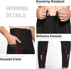 img 1 attached to 🏃 BALEAF Men's Thermal Fleece Running Tights: Water Resistant, Pockets, Winter Cycling Pants