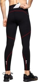 img 3 attached to 🏃 BALEAF Men's Thermal Fleece Running Tights: Water Resistant, Pockets, Winter Cycling Pants