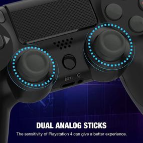 img 1 attached to 🎮 PS4 Bluetooth Wireless Gamepad Controller Compatible with PS4/PS4 Slim/PS4 Pro, Double Shock/6 Axis, Black