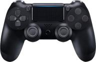 🎮 ps4 bluetooth wireless gamepad controller compatible with ps4/ps4 slim/ps4 pro, double shock/6 axis, black logo