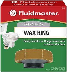 img 1 attached to 🚽 Fluidmaster 7513: Premium Extra Thick Wax Toilet Bowl Gasket with Flange - Ideal for 3-Inch and 4-Inch Waste Lines