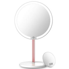 img 4 attached to 🪞 Rechargeable LED Makeup Mirror with 10X Magnification: Touch Sensor & 3 Dimmable Lights for Flawless Application